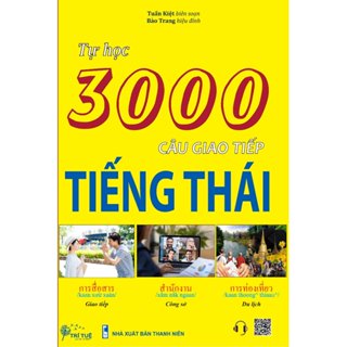 Sách - Tự học 3000 câu giao tiếp tiếng Thái (sách in trắng đen)