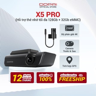 Camera Hành Trình Ô Tô DDPai X5 Pro Độ Phân Giải 4K Ghi Hình Siêu Nét An Toàn Khi Lái Xe - Hàng Chính Hãng- Bảo Hành 12T