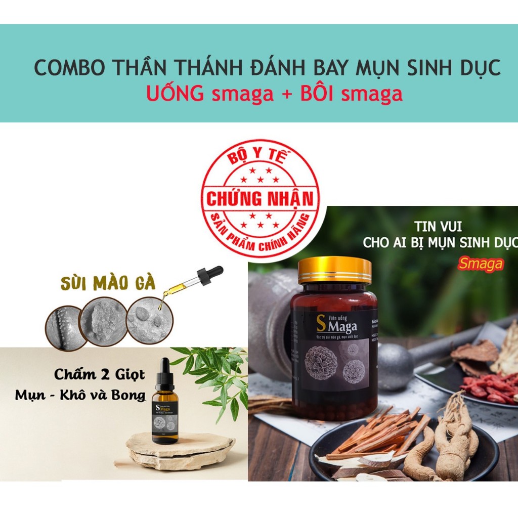 COMBO UỐNG+BÔI THỔI BAY SÙI MÀO GÀ-SMAGA(CÓ CHE TÊN SẢN PHẨM)