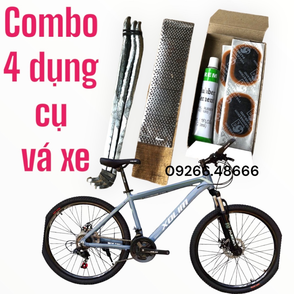 DỤNG CỤ VÁ XE ĐẠP - COMBO BỘ DỤNG CỤ VÁ XE ĐẠP