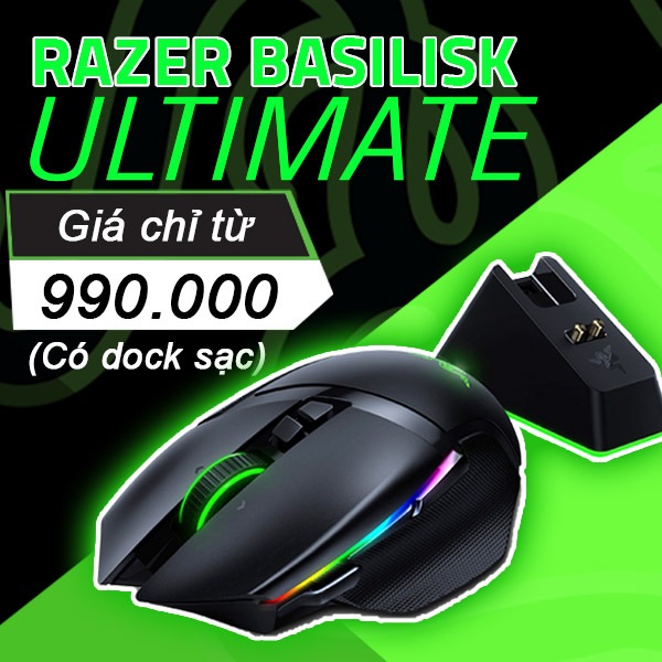CHÍNH HÃNG - Chuột game Razer Basilisk Ultimate