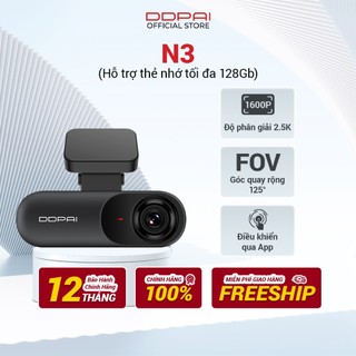 Camera Hành Trình Ô Tô DDPai N3 / N3 GPS / N3 Pro / N3 Pro GPS Độ Phân Giải Hình Ảnh 1600P Nhỏ Gọn - Hàng Chính Hãng