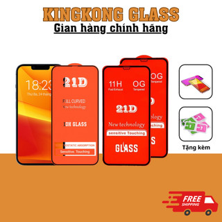  Kính cường lực Kingkong 21D trong suốt giúp bảo vệ màn hình, chống bám bụi, vân tay cho Iphon X 11 12 13 14 15