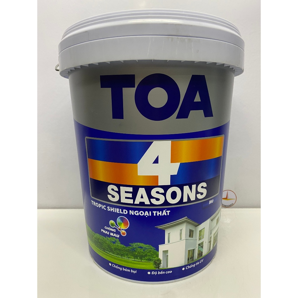 Sơn nước Toa 4 Seasons Tropic shield ngoại thất chống bám bụi màu xanh 7506 _18L