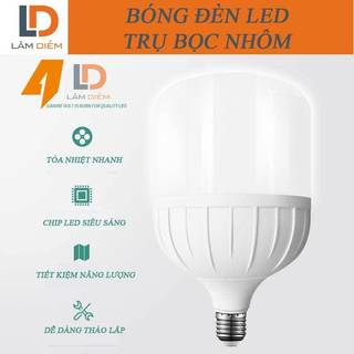 BÓNG ĐÈN LED BULB TRỤ NHỰA BỌC NHÔM TIẾT KIỆM ĐIỆN SIÊU SÁNG LH 30W [ HÀNG TỐT ] BH 2 NĂM