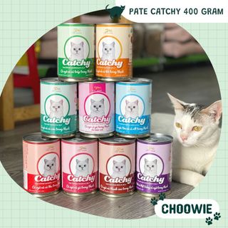  Pate lon Catchy 400 gram cá ngừ dành cho mèo lớn và mèo con || Thức ăn cho mèo