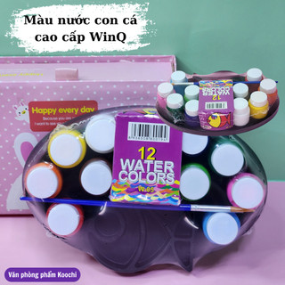 Màu nước con cá cao cấp WinQ 12 màu
