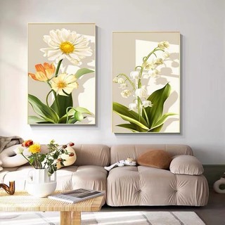 Tranh treo tường mẫu hoa tranh canvas tranh in có sẵn tranh treo phòng khách Decor Tường
