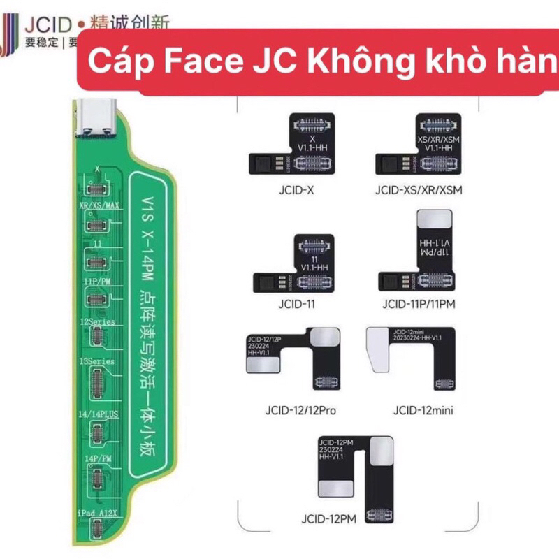 Cáp fix Face ID JC hỗ trợ từ X - 12.PM ( không khò hàn )