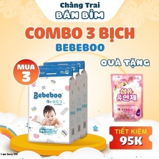  Tã Bỉm Dán Bebeboo Nhật Bản size NB80,S70,M60,L50 siêu thấm hút, siêu mềm mịn, chống tràn