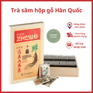 Trà hồng sâm Hàn Quốc hộp gỗ cao cấp