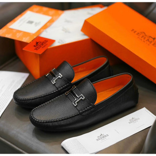 Giày lười da nam, giày da nam hermes cao cấp - Mã MK79
