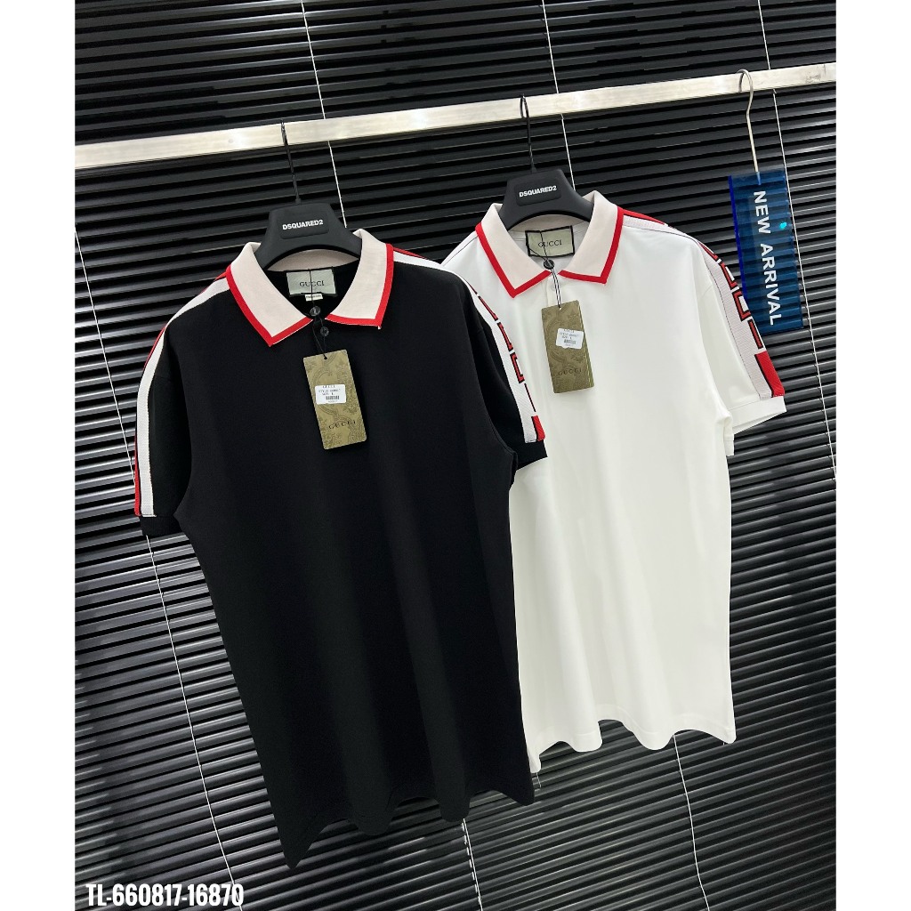 🔥Hot🔥Áo polo Gucci thêu vai thiết kế hot trend Nam nữ New 2024