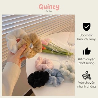 Dây buộc tóc cột Scrunchies bông mềm mịn dễ thương