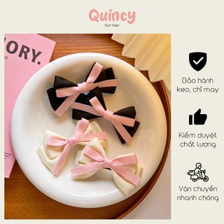 Kẹp tóc nơ BlackPink 2 lớp dễ thương, phong cách Hàn Quốc