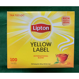 Trà Lipton túi lọc nhãn vàng hộp 200g Hàng sản xuất ở Indonesia