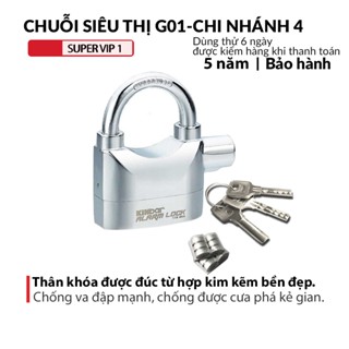 Ổ khóa báo động chống trộm Kinbar cao cấp, khoá hú báo động chống trộm đúc từ hợp kim kẽm