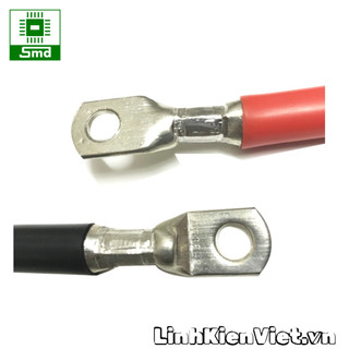 Dây nối cọc bình acquy pin lipo silicon siêu mềm 2awg 4awg 6awg 8awg 10mm2 16mm2 25mm2 35mm2 cos lỗ 6, 8, 10 dây nối cọc