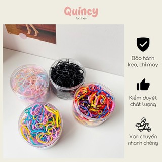 Hộp dây thun chun cột tóc nhiều màu tiện lợi co giãn tốt