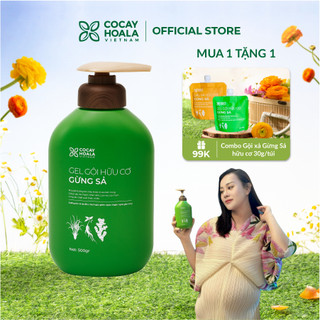 Dầu Gội Xả Hữu Cơ Gừng Sả Cỏ Cây Hoa Lá - Ngăn dầu bết tóc và giảm gàu ngứa Dung Tích 500g