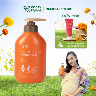 Sữa Tắm Thảo Dược Hữu Cơ Gừng Nghệ COCAYHOALA VIETNAM 500g-TẠM BIỆT MỤN LƯNG