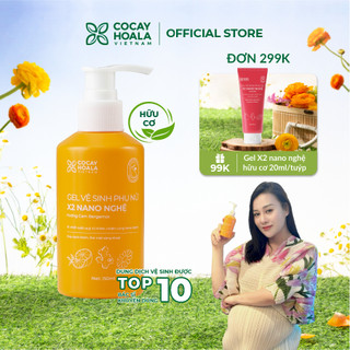 Dung dịch vệ sinh phụ nữ Gel X2 Nano nghệ hữu cơ Cỏ Cây Hoa Lá, giảm viêm ngứa, khử mùi, an toàn cho mẹ bầu, 150 ml