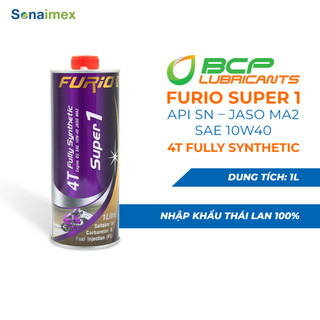 Nhớt xe máy tổng hợp toàn phần BCP 4T 10W40 1Lít FULLY SYNTHETIC Dầu nhớt Nhập Khẩu Thái Lan