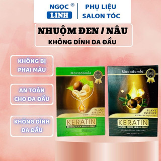 Nhuộm Phủ Bạc Đen Và Nâu Thảo Dược Macadamia Keratin