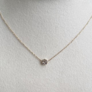 Dây chuyền vàng vàng k10 mặt tròn đính kim cương estelle