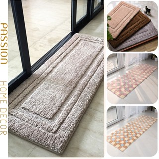  Thảm Lau Chân Cotton Len Sợi Ngắn Siêu Thấm Dày Viền Ra Vào Cửa Nhà Tắm 
