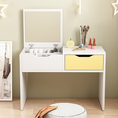 Bàn trang điểm ngồi bệt, bàn phấn hiện đại có gương decor phòng ngủ kiểu Hàn chính hãng IGA(60*42*30)- GP69 | BigBuy360 - bigbuy360.vn