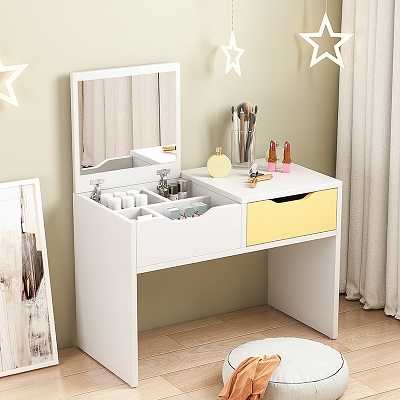 Bàn trang điểm ngồi bệt, bàn phấn hiện đại có gương decor phòng ngủ kiểu Hàn chính hãng IGA(60*42*30)- GP69 | BigBuy360 - bigbuy360.vn