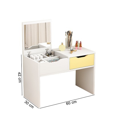 Bàn trang điểm ngồi bệt, bàn phấn hiện đại có gương decor phòng ngủ kiểu Hàn chính hãng IGA(60*42*30)- GP69 | BigBuy360 - bigbuy360.vn