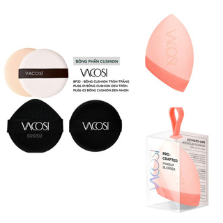 Bông tán phấn nước VACOSI cushion BP22 / PU02 / PU03 / PU06 / PH06 xéo phủ silicon (MẪU MỚI)
