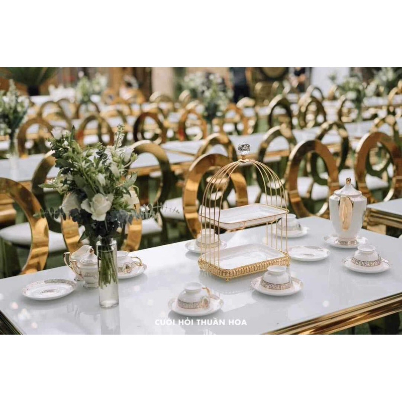 Khay 2 tầng decore