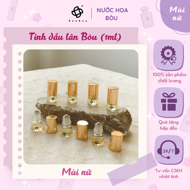 [BÒU PERFUME] NỮ - Tinh Dầu Lăn 1ml