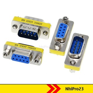 Đầu nối cổng com db9 rs232 rs485 đực-đực, đực-cái, cái-cái 9 chân 2 đầu