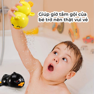 Đồ chơi nhà tắm cho bé: con vịt vặn cót, cá heo vặn cót