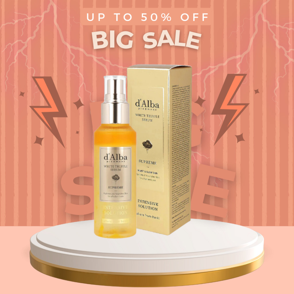 Xịt khoáng serum D'ALBA Version Mới 2023 dưỡng ẩm căng bóng da white truffle Serum 50ml