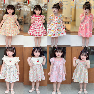 Váy hè cộc tay chất mát cho bé gái 1-6 tuổi (Mã 735, 743,017)
