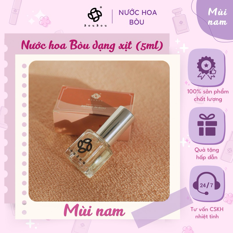 [BÒU PERFUME] NAM- Nước Hoa Xịt 5ml