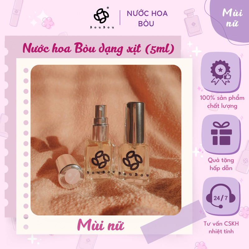 [BÒU PERFUME] - NỮ -Nước hoa xịt 5ml