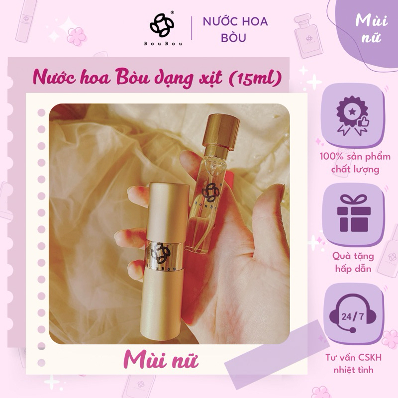 [BÒU PERFUME] NỮ - Nước Hoa Xịt 15ml