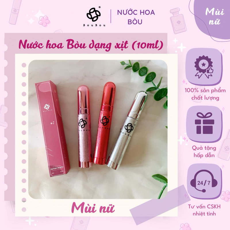 [BÒU PERFUME] NỮ - Nước hoa xịt 10ml