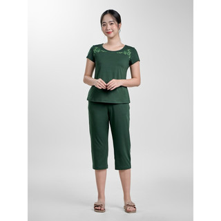 Bộ mặc nhà wonner 24001 cộc tay quần lửng chất cotton