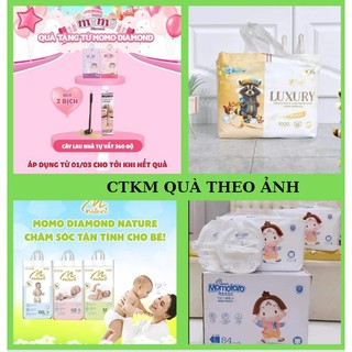 Tã bỉm dán/quần momotaro, momo diamond, momo luxury, momo nature chính hãng s64/m60/l54/xl50/xxl48/xxxl46