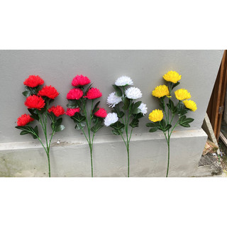 cành cúc vạn thọ 5 bông ( hoa giả)