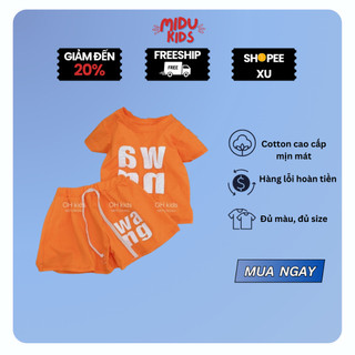 Quần áo đùi cho bé gái chữ WANG in nổi chất cotton Hàn cao cấp size 0-10 Tuổi nhà MiDu Kid