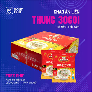 Cháo ăn liền - thùng 30 gói cháo tổ yến thịt bằm, thơm ngon, tiện lợi - yourbag - cháo ăn liền.