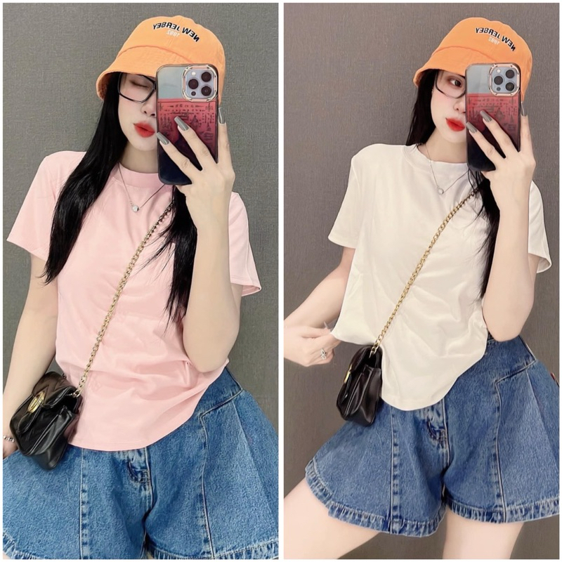 Áo thun thái phom RỘNG và VỪA kiểu Trơn basic mát lịm co giãn 4 chiều🌷KLii sẵn